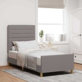Cumpara ieftin Cadru de pat, taupe, 100x200 cm, textil