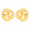 Cercei din aur 375 cu şurub - spirală strălucitoare cu trei v&acirc;rfuri