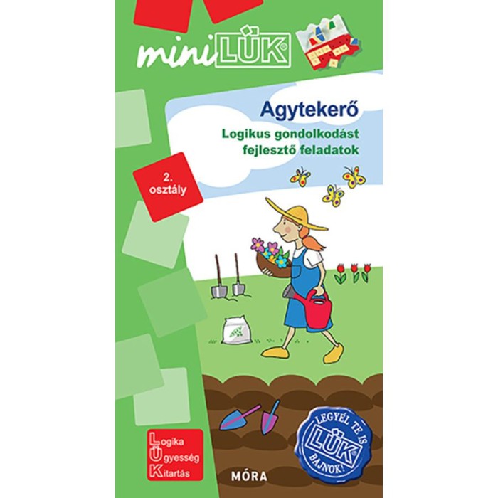 Agytekerő - LDI 578 - Logikai gondolkod&aacute;st fejlesztő feladatok 2. oszt&aacute;ly - MiniL&Uuml;K - Madar Emőke