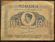Bancnota 100 LEI - ROMANIA, anul 1945 *cod 161 foto