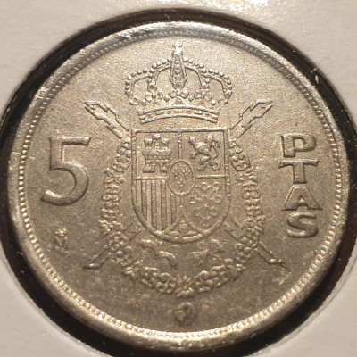 Spania 5 pesetas 1984 foto