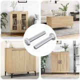 vidaXL Șurub cu Prindere 2 pcs Argintiu M6 x 35 mm Oțel 864580