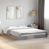 VidaXL Cadru de pat, gri sonoma, 150x200 cm, lemn prelucrat 842019