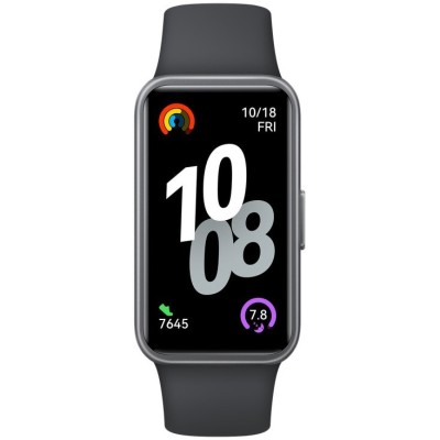 Bratară fitness Huawei Band 10 Nora-B19F, corp de polymer negru și brățară din fluoroelastomer neagră, Blister 55020EEP foto