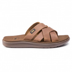 Papuci Teva Voya Slide Leather Maro - Pecan foto