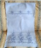 Stergar Vintage din bumbac cu broderie mecanica