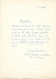 A3508N Șerban Cioculescu, act scris și semnat olograf, 1968