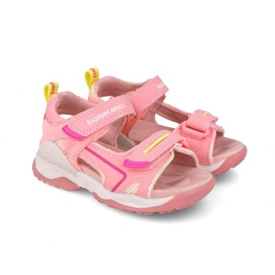 Sandale din piele pentru copii, biomecanics, 252246, corai (marime: 27(16,8-17,4 cm)) foto