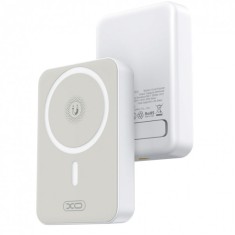 Baterie Externa Wireless XO Design PR231, 10000mAh, 20W, PD + FQI, 1 x QI - 1 x USB-C, Alba