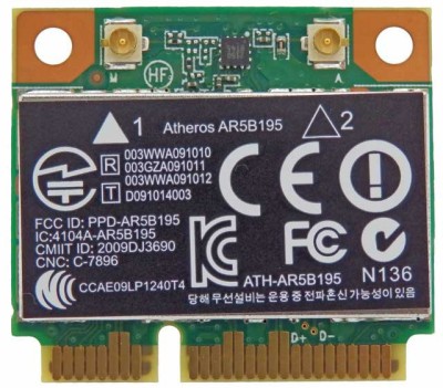 Wifi + Bluetooth HP 630 635 Probook 4330S 4435S 4530S 593127-001 Atheros AR5B195 foto