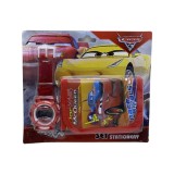 Set ceas electronic cu portofel Cars