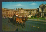 CPIB 25244 CARTE POSTALA - VIENA. PRINTUL EUGEN AL DANEMARCEI IN TRASURA CU CAI, AUTOTURISM DE EPOCA, CIRCULATA, 1971, STAMPILE, TIMBRU