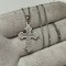 LANT + PANDANTIV CRUCE AUR alb 18K + 16 Diamante = 0.16Ct - 5.6g !