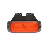 Lampa laterala de gabarit LED Breckner Germany, galbena, cu suport, 24V, 132x46mm, distanta intre suruburi 122mm, pentru remorci si vehicule