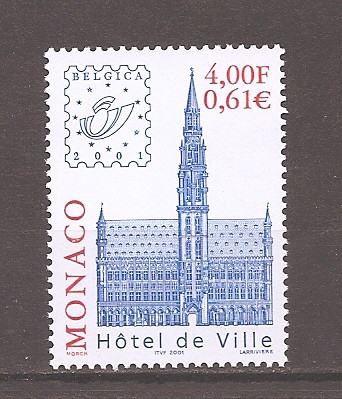 Monaco 2001 - Expozitia de Timbre BELGICA 2001, Bruxelles, MNH