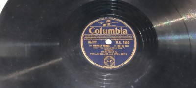 PLACA GRAMOFON COLUMBIA JAMAICAN RUMBA / MATTIE RAG piano SCARAMOUCHE foto