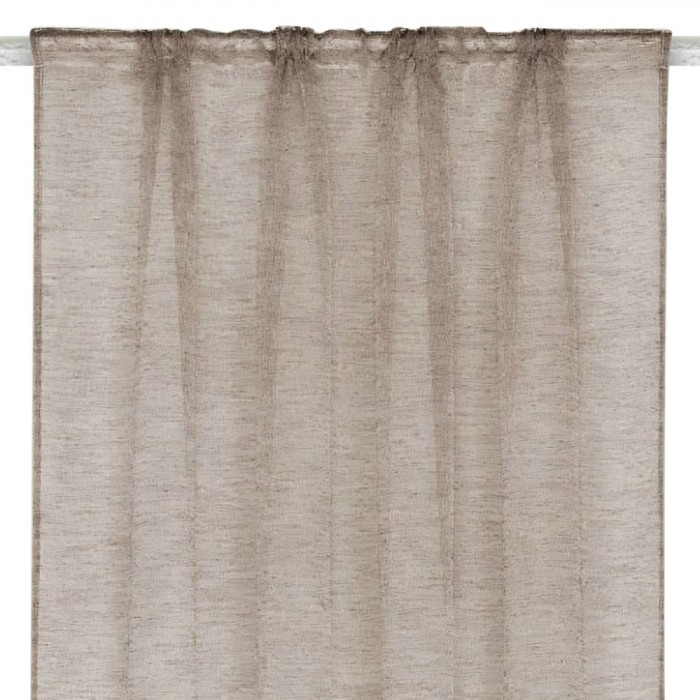 Perdea Fereastră, Model Decorativ, Culoare Bej, Dimensiuni 140x140cm, Material Poliester
