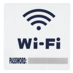 Indicator autocolant, Zola&reg;, WI-FI, alb/albastru, 15x15 cm