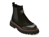 Ghete GRYXX negre, 447GR30, din piele intoarsa