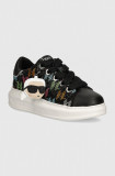 Karl Lagerfeld sneakers KAPRI culoarea negru, KL62576M