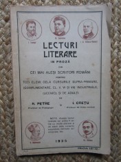 LECTURI LITERARE IN PROZA - R PETRE,I CRETU foto