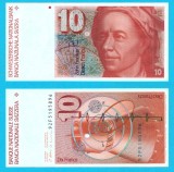 Elvetia (pick 53) 10 Francs 1992 UNC; Leonhard Euler