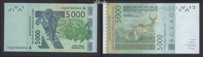 Statele Africii de Vest - Coasta de Fildes, 2003, 5000 Franci foto