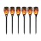Set 6x Lampi solare tip torta, efect flacara, 12LED, 51.5 cm, fixare in sol, BZRSH