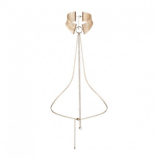 BIJOUX - D&Eacute;SIR M&Eacute;TALLIQUE GOLDEN METALLIC NECKLACE