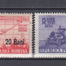 ROMANIA 1952 LP 303 PLANUL DE STAT SUPRATIPAR SERIE MNH