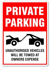 Private parking unauthorized vehicles will be towed at owner&amp;amp;#039;s expense foto