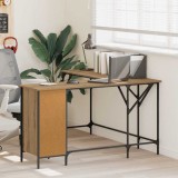 vidaXL Birou Stejar Artizanal 141 x 141 x 75 cm Lemn compozit 882876