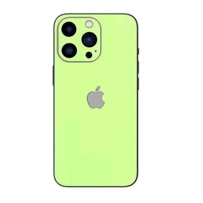 Set Folii Skin Acoperire 360 Compatibile cu Apple iPhone 15 Pro Max - ApcGsm Wraps Skin Glow Green