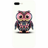 Husa silicon pentru Apple Iphone 8 Plus, Colorful Owl Illustration