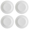 Set farfurii 4 piese pentru Fructe, din Portelan, Albe, diametru 19 cm