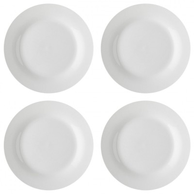 Set farfurii 4 piese pentru Fructe, din Portelan, Albe, diametru 19 cm foto