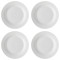Set farfurii 4 piese pentru Fructe, din Portelan, Albe, diametru 19 cm