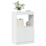 VidaXL Dulap &icirc;nalt, alb, 63x33x100 cm, lemn prelucrat