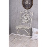 Scaun Shabby Chic din fier forjat Antik White AJA036