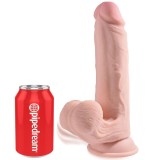 King Cock-Plus 3D Dildo Swinging Balls 20.3 cm-TPE, Thrusting