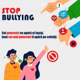 Autocolant Puternic, Stop Bullying - 125x125 cm