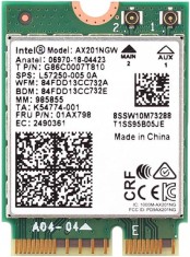 Modul Wi-Fi 6 Laptop Gaming, HP, Victus 16-D, M53366-006, AX201NGW, Dual Band 5Ghz, Bluetooth 5.0 NGFF, 2.4Ghz/5Ghz, 802.11ac/ax, SPS L92724-005