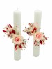 Set Lumanari pentru Nunta sau Botez, Personalizabile cu nume si data, Plante Uscate pe Frunza Fosilizata, Aranjament Frontal, Eventissimi, 40 cm, Mult, Eventissimi&reg;