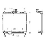 Radiator racire Hyundai Getz (Tb), 08.2002-02.2009, Motorizare 1, 4 71kw; 1, 6 77/78kw Benzina, tip climatizare Cu/fara AC, cutie automata, dimensiun, Rapid