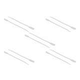 Set 10 buc bride L 270 x W 4.8 mm cu eticheta Alb, Delock 18957