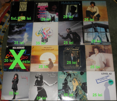 vinyl Neil Diamond,Chris de Bourgh,Mahalia Jackson,Gianna Nannini foto