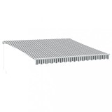 Cumpara ieftin Copertina retractabila manual cu LED, antracit/alb, 400x350 cm