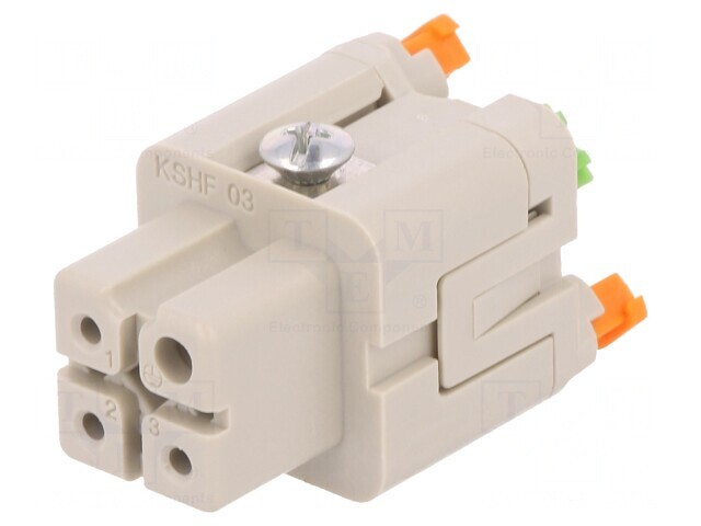 Conector HDC Inserturi Contact Mamă 4 3 PE 10A