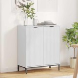 vidaXL Bufet Alb foarte lucios 69.5 x 33 x 82 cm Lemn compozit