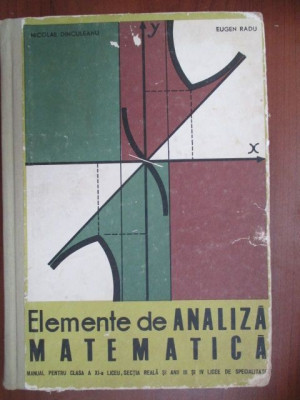 Elemente de analiza matematica Manual pentru clasa a 11 a Nicolae Dinculescu,Eugen Radu foto